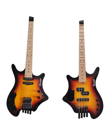 4 String Bass/ 6 String Lead neck Thru Headless Busuyi Guitar Pro