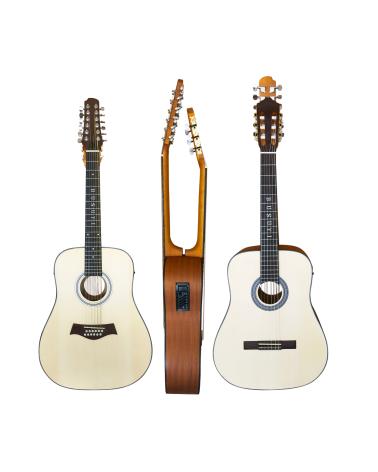12 String Acoustic / 6 String Classical Electric, Double Sided Busuyi Guitar 2020 NPT Lefty