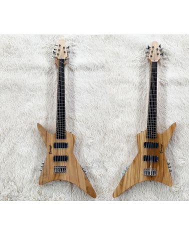 copy of 5 String Bass/ 7 String Lead Double Neck Busuyi Guitar Right
