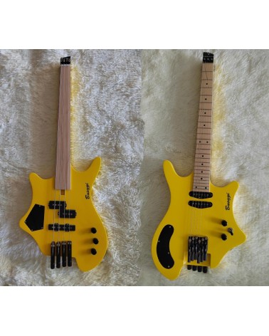 4 String Short Scale Fretless Bass/ 6 String Headless Neck Thru Busuyi Guitar