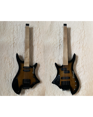 4 String Bass/ 6 String Lead  Fretless Tremolo Headless Busuyi Guitar