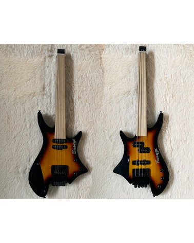 4 String Bass/ 6 String Lead  Fretless Tremolo Headless Busuyi Guitar