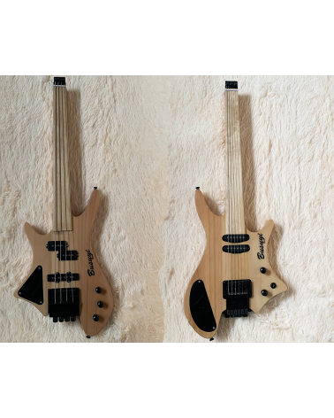 copy of 4 String Bass/ 6 String Lead Fanned Fret Tremolo Headless Busuyi Guitar