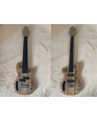copy of 8 String Bass / 5 String Fretless Bass Double Sided Busuyi Guitar