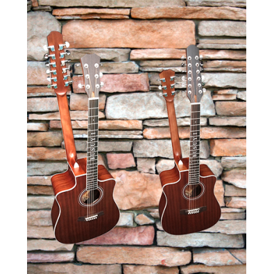 12/6 Strings Acoustic Double Neck, Double Sided...