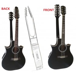 12/6 String  Acoustic/ Electric  Busuyi Guitar NP Hard Case