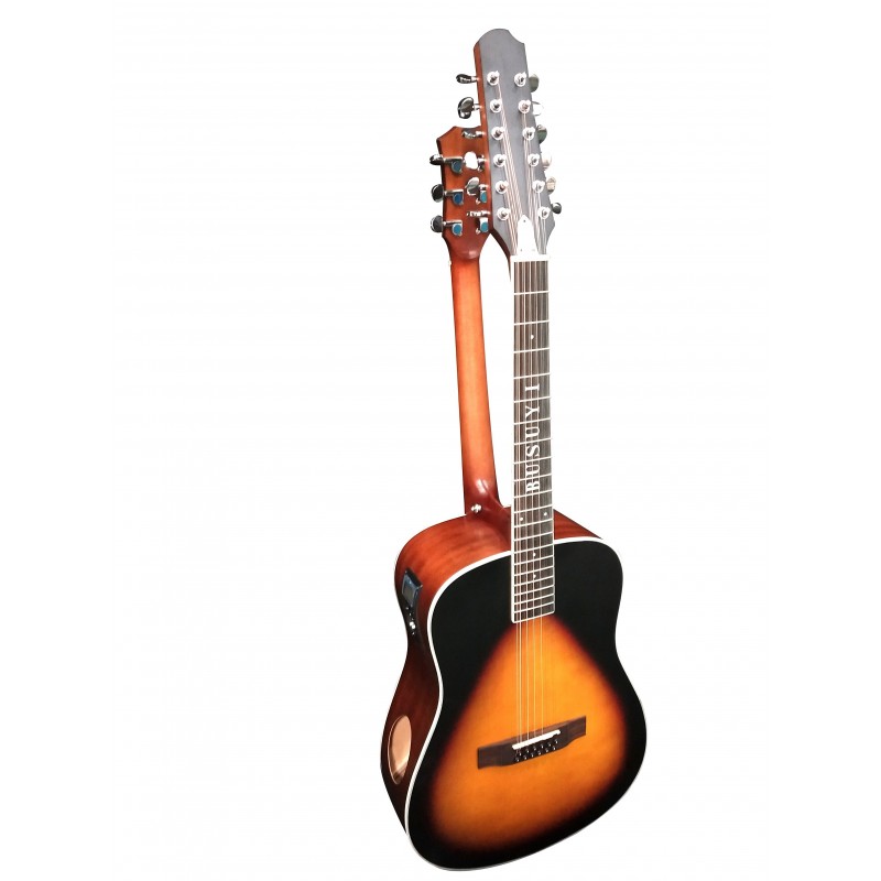 12 String / 6 String Acoustic/Electric Busuyi Guitar with XLR Input