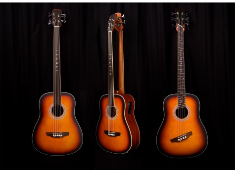 The 4 String Fanned Fret Acoustic Electric Bass
